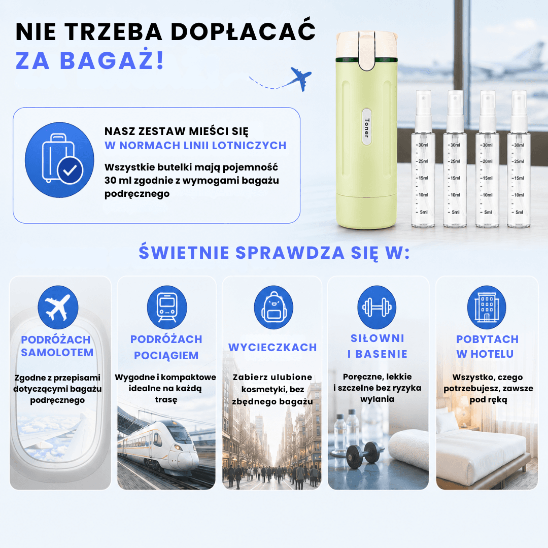 Mniej butelek, więcej wygody w podróży
