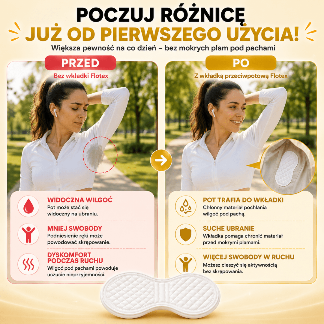 Flotex - wkładki przeciwpotowe pod pachy