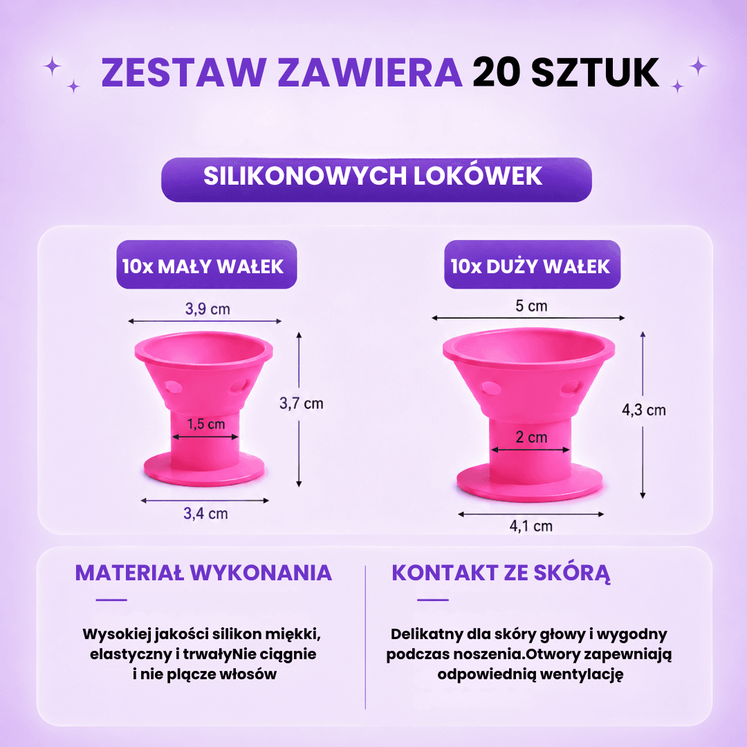 Lookfli - bezgrzewne silikonowe wałki (20szt.)