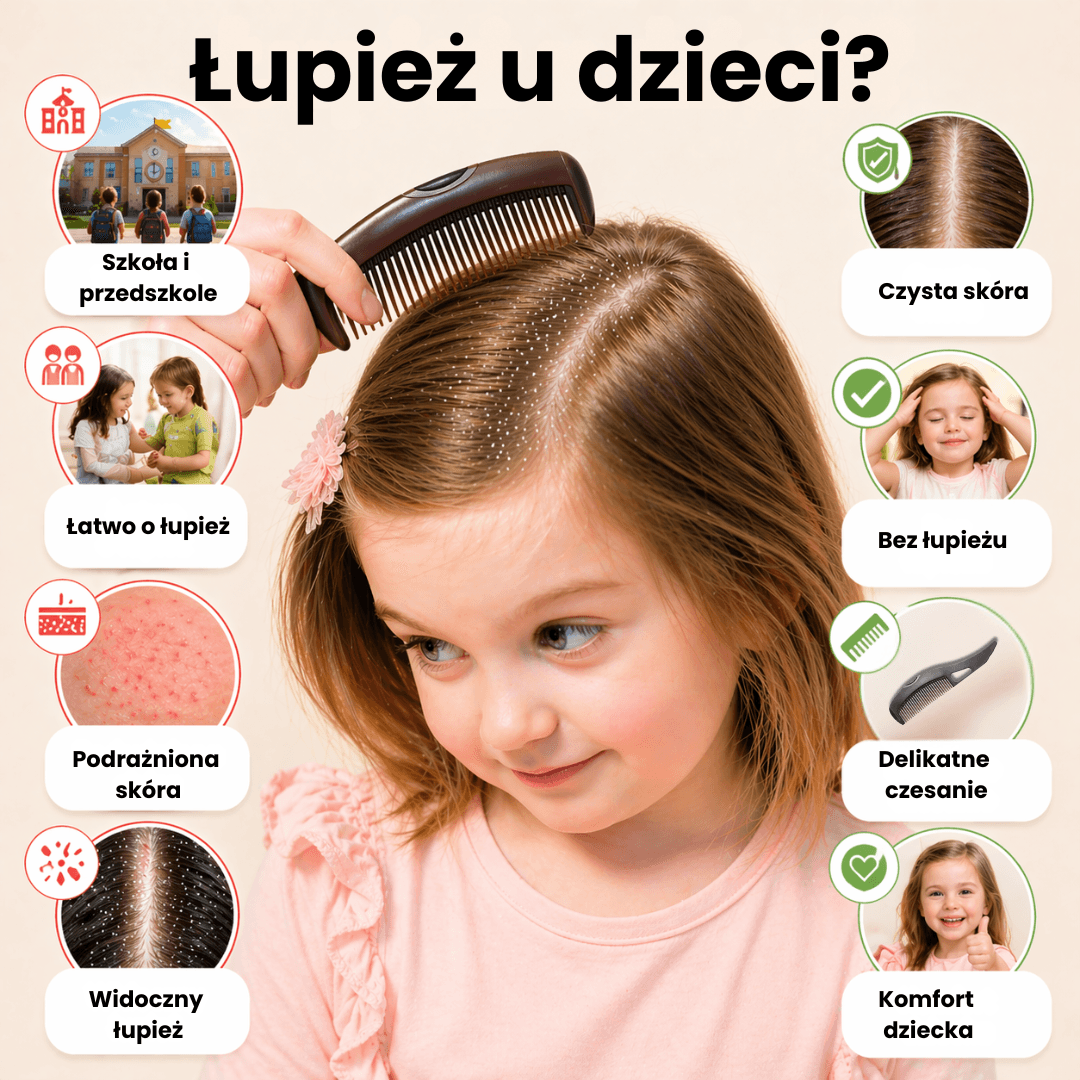 Greting-grzebień do usuwania łupieżu