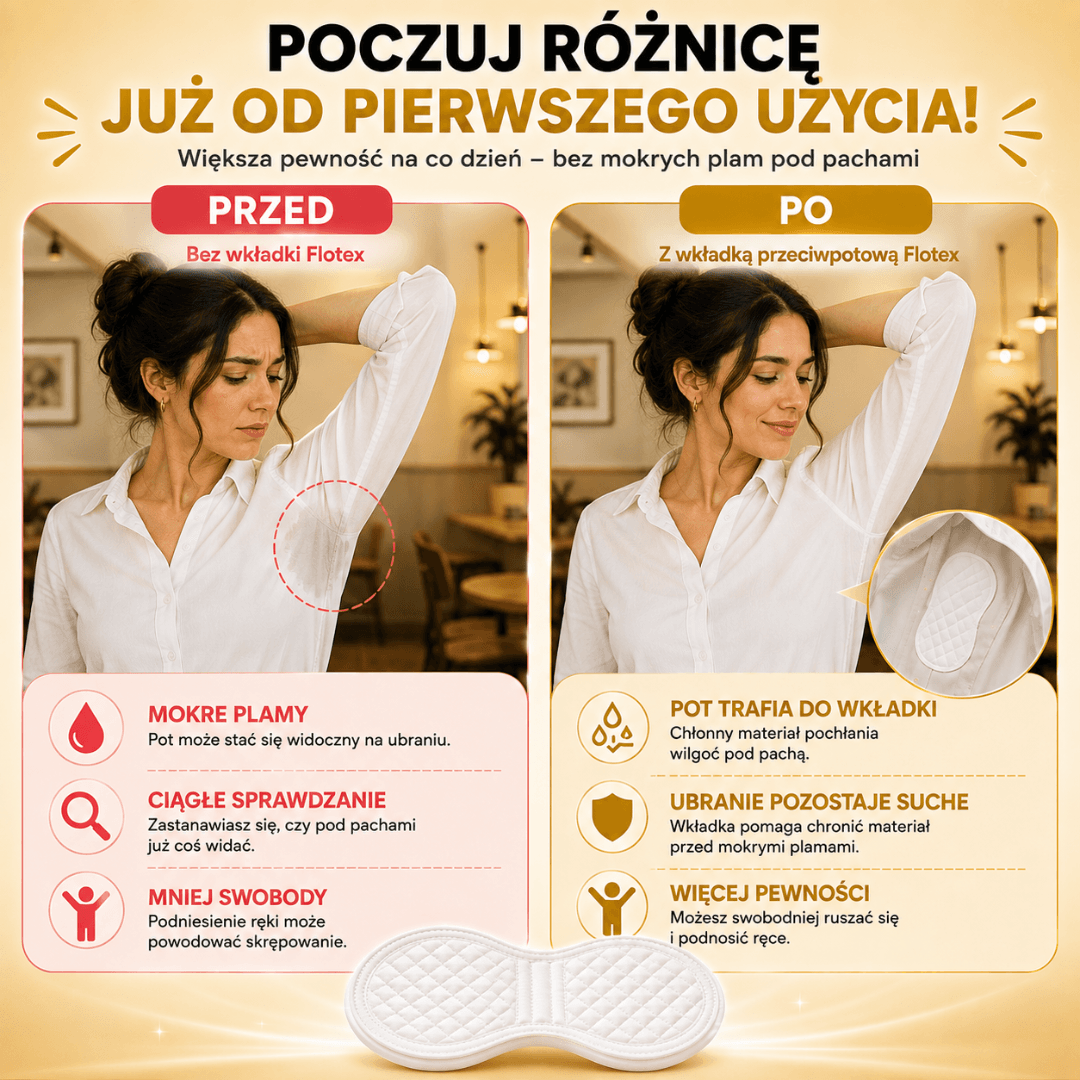 Flotex - wkładki przeciwpotowe pod pachy