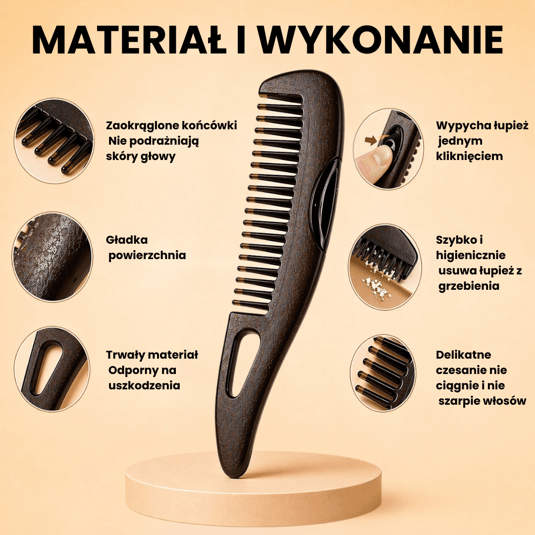 Greting-grzebień do usuwania łupieżu