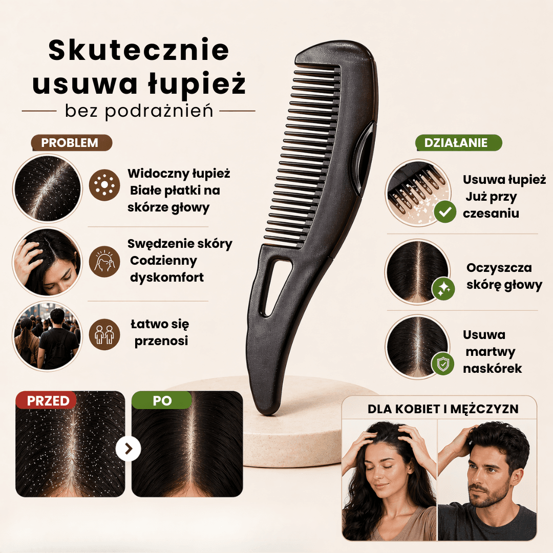 Greting-grzebień do usuwania łupieżu